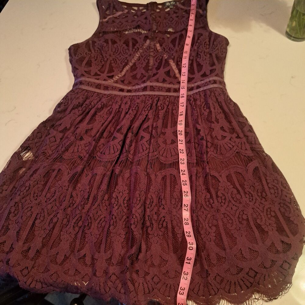 Lily Rose Women's Medium/Large Lace Sleeveless Purple Formal Summer Dress - Picture 5 of 5
